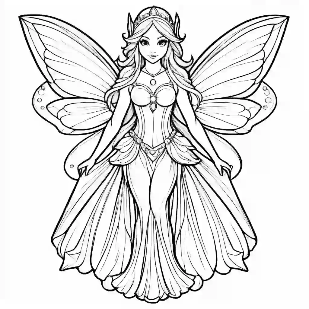 Gemstone Fairy coloring pages